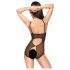 Penthouse Turned on - koronkowe body z otwartym krojem (czarne) - M/L