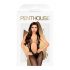 Penthouse Forbidden Fruit - Kombinezon z dekoltem w szpic (czarny)  - XL