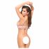 Penthouse Double Spice - koronkowy biustonosz z falbankami (nude)  - M/L