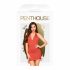 Penthouse Earth-shaker - halter-neck, sukienka ze stringami (czerwona)  - M/L