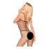 Penthouse Body Search - open, necc overall (czarny)  - XL