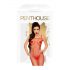 Penthouse Body Search - otwarty, siateczkowy kombinezon (czerwony)