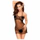 Penthouse All Yours - koronkowa koszulka nocna ze stringami i dekoltem halter (czarny)  - M/L