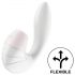 Satisfyer Supernova - akumulatorowy wibrator 2w1 z falami powietrza (biały)