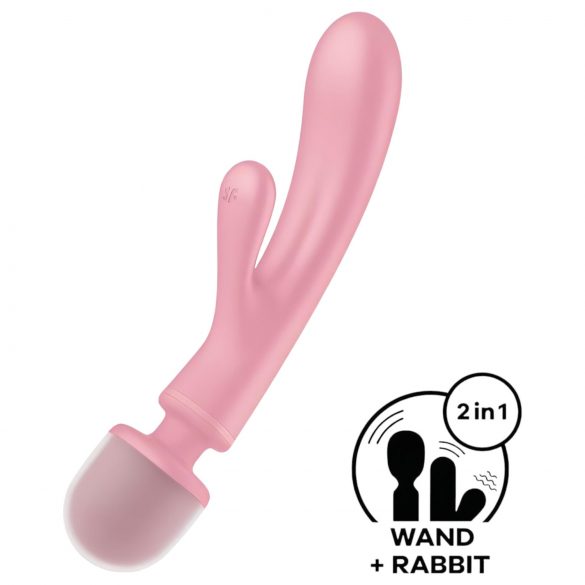 Satisfyer Triple Lover - Wibrator do punktu G i masażu (różowy)