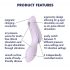 Satisfyer Curvy Trinity 2 - akumulatorowy wibrator falami powietrza 2w1 (fioletowy)