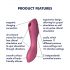 Satisfyer Curvy Trinity 3 - akumulatorowy wibracyjny 2w1 stymulator powietrzny (czerwony)