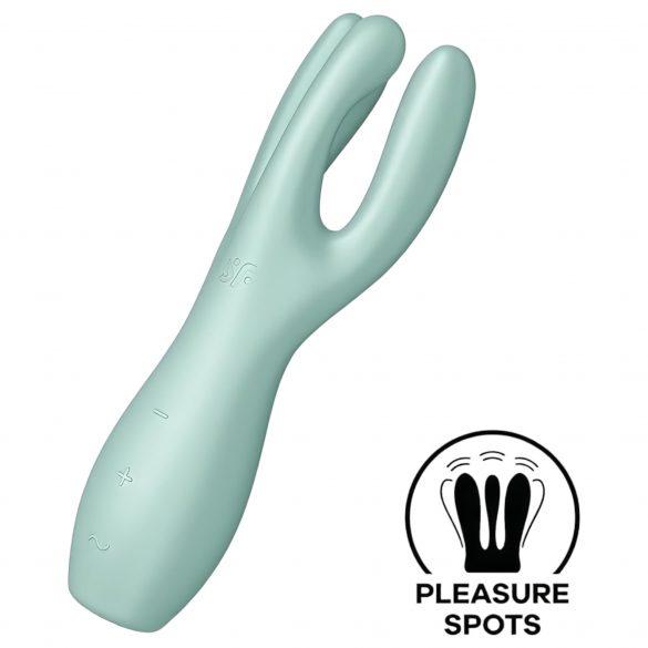 Satisfyer Threesome 3 - akumulatorowy wibrator do łechtaczki (miętowy)