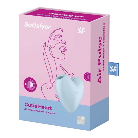 Satisfyer Cutie Heart - bezprzewodowy wibrator łechtaczkowy z falą powietrzną (niebieski)
