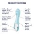 Satisfyer Air Pump Vibrator 5 - inteligentny wibrujący pompek (niebieski)