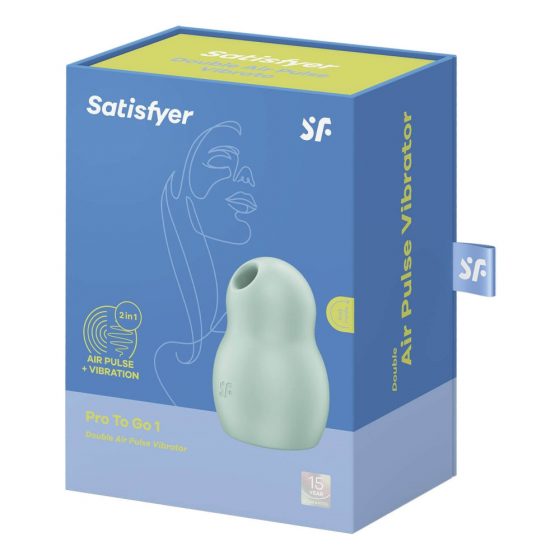 Satisfyer Pro To Go 1 - ładowalny stymulator łechtaczki z falami powietrza (miętowy)