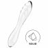 Satisfyer Dazzling Crystal 1 - szklane dildo z 2 końcówkami (półprzezroczyste) 