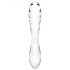 Satisfyer Dazzling Crystal 1 - dwustronne szklane dildo (przezroczyste)