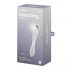 Satisfyer Dazzling Crystal 1 - szklane dildo z 2 końcówkami (półprzezroczyste) 