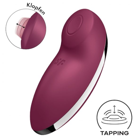 Satisfyer Tap & Climax 2 - 2w1 stymulator łechtaczki i wibrator (czerwony)