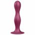 Satisfyer Double Ball-R - obciążone dildo z lepkimi stopkami (czerwone) 