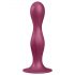 Satisfyer Double Ball-R – czerwony dilda z przyssawką i obciążeniem