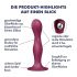 Satisfyer Double Ball-R - obciążone dildo z lepkimi stopkami (czerwone) 