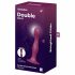 Satisfyer Double Ball-R - obciążone dildo z lepkimi stopkami (czerwone) 