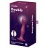 Satisfyer Double Ball-R – czerwony dilda z przyssawką i obciążeniem