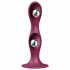 Satisfyer Double Ball-R - obciążone dildo z lepkimi stopkami (czerwone) 