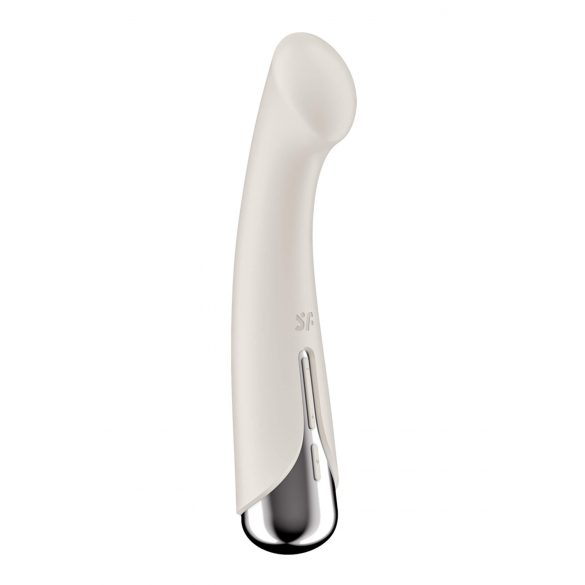 Satisfyer Spinning G-Spot 1 - wibrator punktu G z obrotową główką (beżowy) 