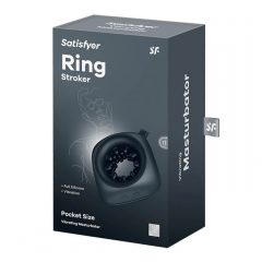   Satisfyer Ring Stroker - masturbator wibrujący z możliwością ładowania (czarny)