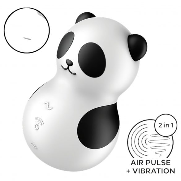 Satisfyer Pocket Panda - stymulator łechtaczki z falami powietrznymi (czarny)