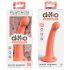 Dillio Secret Explorer - akrylowe dildo z zaciskiem (17 cm) - pomarańczowy 