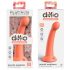 Dillio Secret Explorer - przyssawkowy penis z żołędziem (17 cm) - pomarańczowy