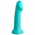 Dillio Big Hero - silikonowe dildo z lepkimi palcami (17 cm) - turkusowy 