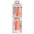 Dillio Wild Thing - żebrowany dildo z przyssawką (19 cm) - pomarańczowy