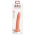 Dillio Nieokiełznany - żłobiony dildo (19cm) - pomarańczowy