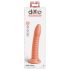 Dillio Wild Thing - zaciskane dildo z rowkami (19 cm) - pomarańczowy 