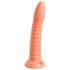 Dillio Nieokiełznany - żłobiony dildo (19cm) - pomarańczowy