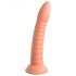 Dillio Nieokiełznany - żłobiony dildo (19cm) - pomarańczowy