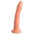 Dillio Wild Thing - zaciskane dildo z rowkami (19 cm) - pomarańczowy 