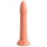 Dillio Nieokiełznany - żłobiony dildo (19cm) - pomarańczowy