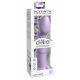 Dillio Super Eight - akrylowe silikonowe dildo z lepkimi palcami (21 cm) - fioletowy 