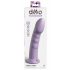 Dillio Super Eight - akrylowe silikonowe dildo z lepkimi palcami (21 cm) - fioletowy 