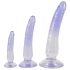 Zestaw dildo analne Crystal Clear - 3 szt. (przezroczysty-niebieski)