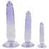 Zestaw dildo analne Crystal Clear - 3 szt. (przezroczysty-niebieski)