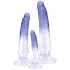 Crystal Clear - Anal Trainer Dildo Set - 3 sztuki (półprzezroczysty niebieski) 