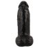 Realistixxx Real Giant - giga dildo z jądrami - 22 cm (czarny) 