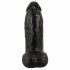 Realistixxx Real Giant - giga dildo z jądrami - 22 cm (czarny) 