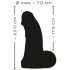 Realistixxx Real Giant - giga dildo z jądrami - 22 cm (czarny) 