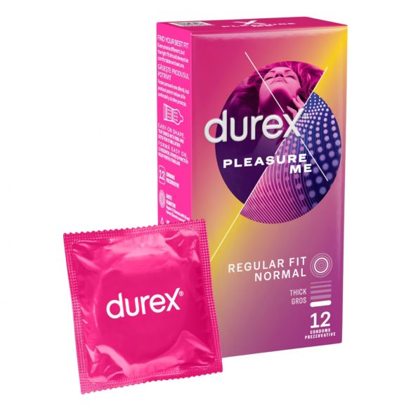 Durex Emoji PleasureMe - prezerwatywy żebrowane i punktowane (12 sztuk)