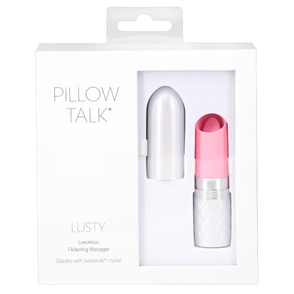 Pillow Talk Lusty - ładowalny wibrator z języczkiem (różowy) 