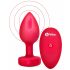 b-vibe heart - akumulatorowy, radiowy wibrator analny (czerwony)