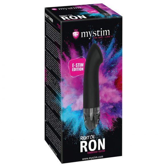 Mystim Right on Ron E-Stim - elektro wibrator punktu G (czarny)